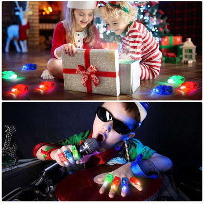 Light up Finger Tips, Clear Mini Rings, LED Glow Ring with Elastic Band (1 Pc) Signaturekarts