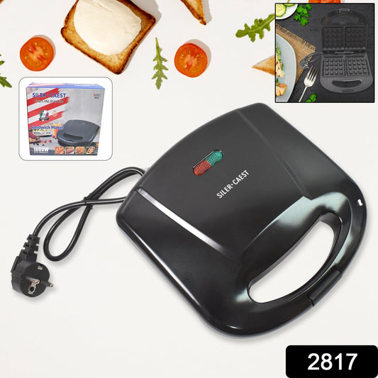 Sandwich Maker – Makes 2 Square Sandwiches, Non-Stick Plates, Easy to Clean Your Brand