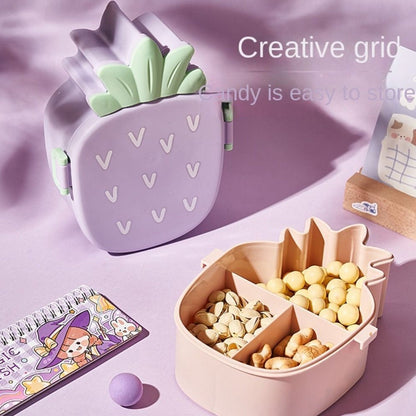 Kids Lunch Box Cute Pineapple Shaped Bento Box with Fork Spoon  Office Lunch Box (1 Pc ) signaturekarts