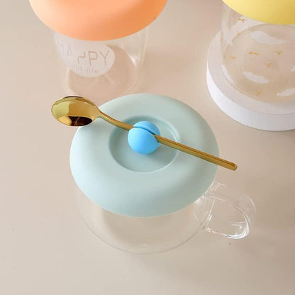 Cup/Mug Lid Dust Proof Silicone Rubber Airtight Seal (Lid Only, 1 Pc) Signaturekarts