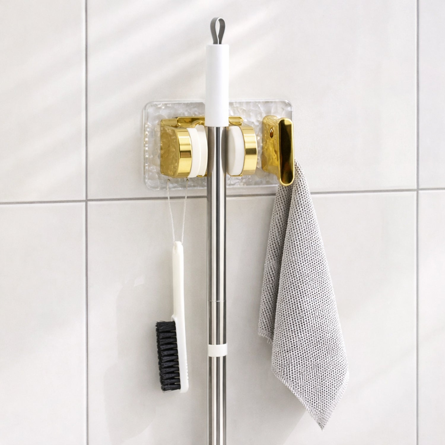 Wall Mounted Broom & Mop Holder with Strong Grip Clips The Morsignaturekarts