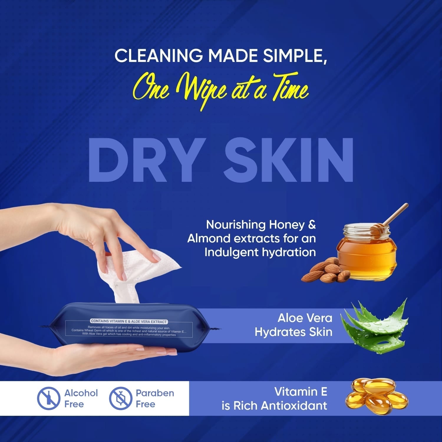 Refreshing Alcohol-Free Wet Wipes – Facial & Body Wipes (25 Pc) signaturekarts