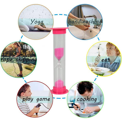 Plastic Hourglass Sand Timer Set – 3-Min Sand Clock for Kitchen, Office & Kids (5 Pc) signaturekarts