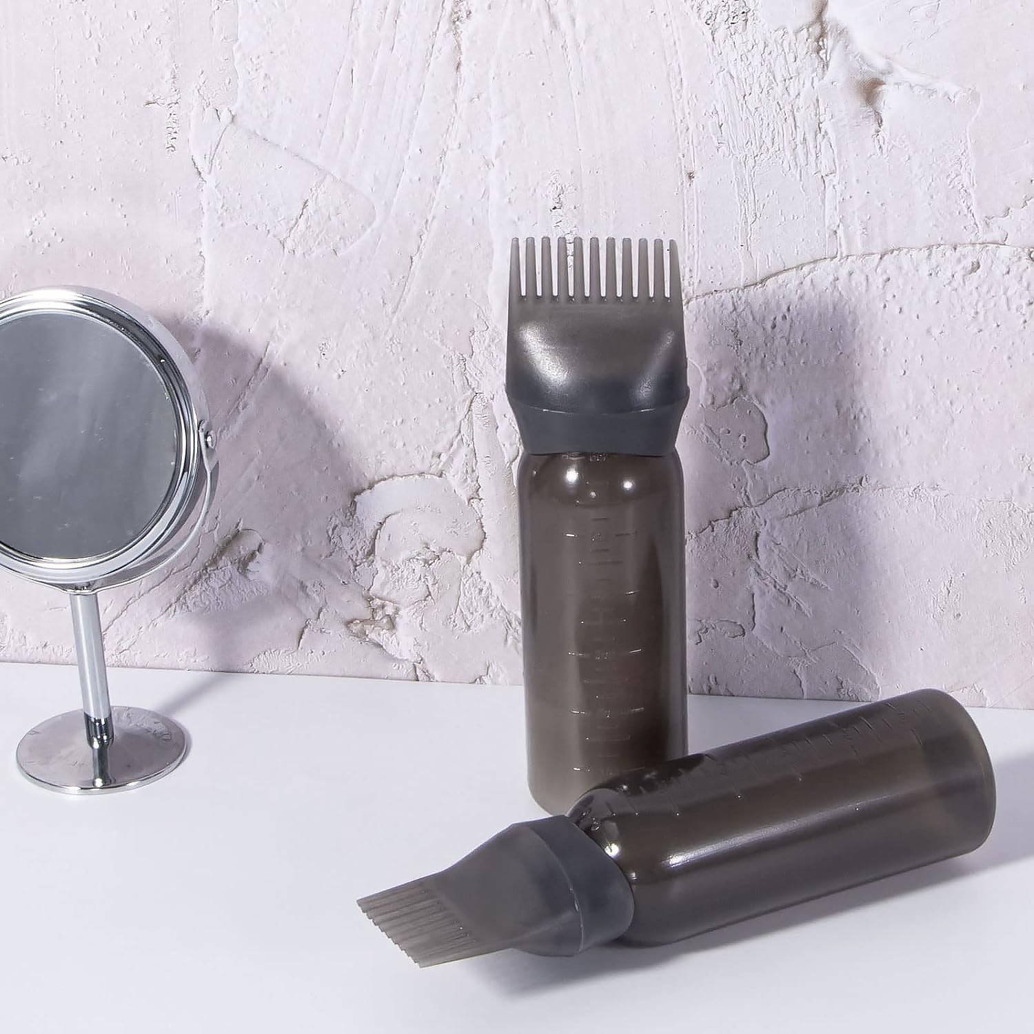 Comb Applicator Bottle, Hair Oil Applicator Bottle for Hair Dye Bottle Applicator Brush with Graduated Scale, Professional Brush Applicator Comb Hairdressing Coloring Styling Tool (1 Pc), Hair accessories signaturekarts