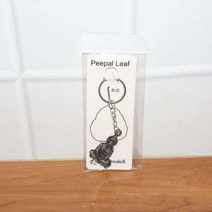 Premium Spiritual Hanuman Ji Sitting Pose Metal Keychain (1 Pc) The Morsignaturekarts