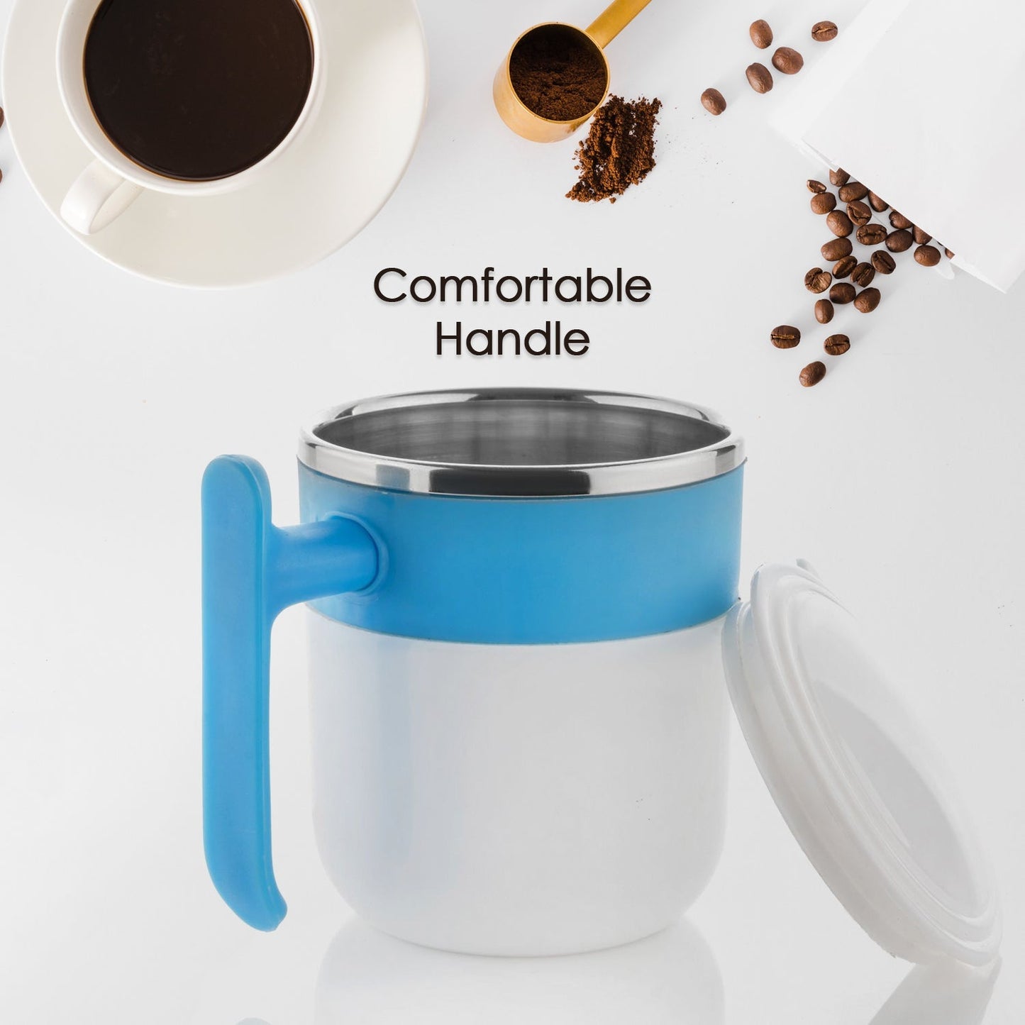 Stainless Steel Insulated Coffee Tea Mug  Cup for Office Home 1 Pc signaturekarts