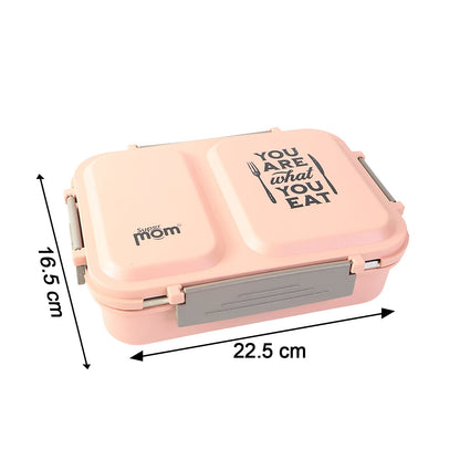 Supermom 2 Partition Stainless Steel Lunch Box signaturekarts