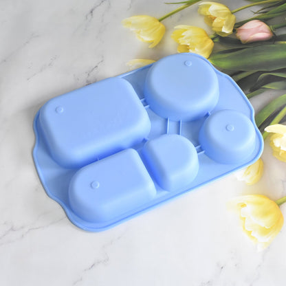 Unbreakable Plastic Food Plates / Biodegradable 5 Compartment Square Plate for Food Your Brand