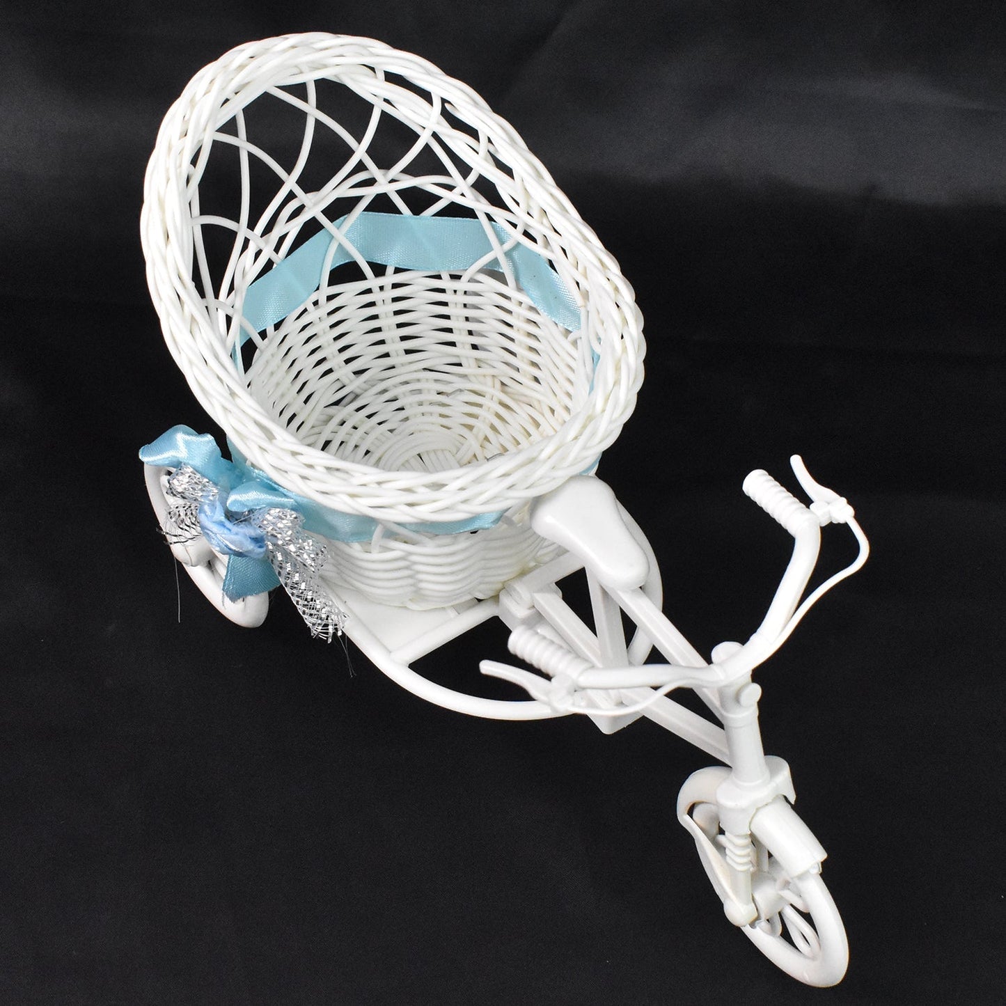 Plastic Cycle Flower vases for Home decor; Bicycle Flower Pot Stand Signature kart