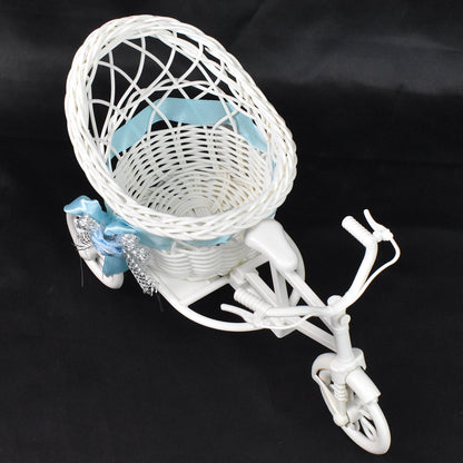 Plastic Cycle Flower vases for Home decor; Bicycle Flower Pot Stand Signature kart
