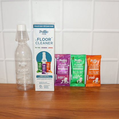 Pollic Kadam Concentrated Floor Cleaner Refill Kit with Reusable Measuring Bottle signaturekarts