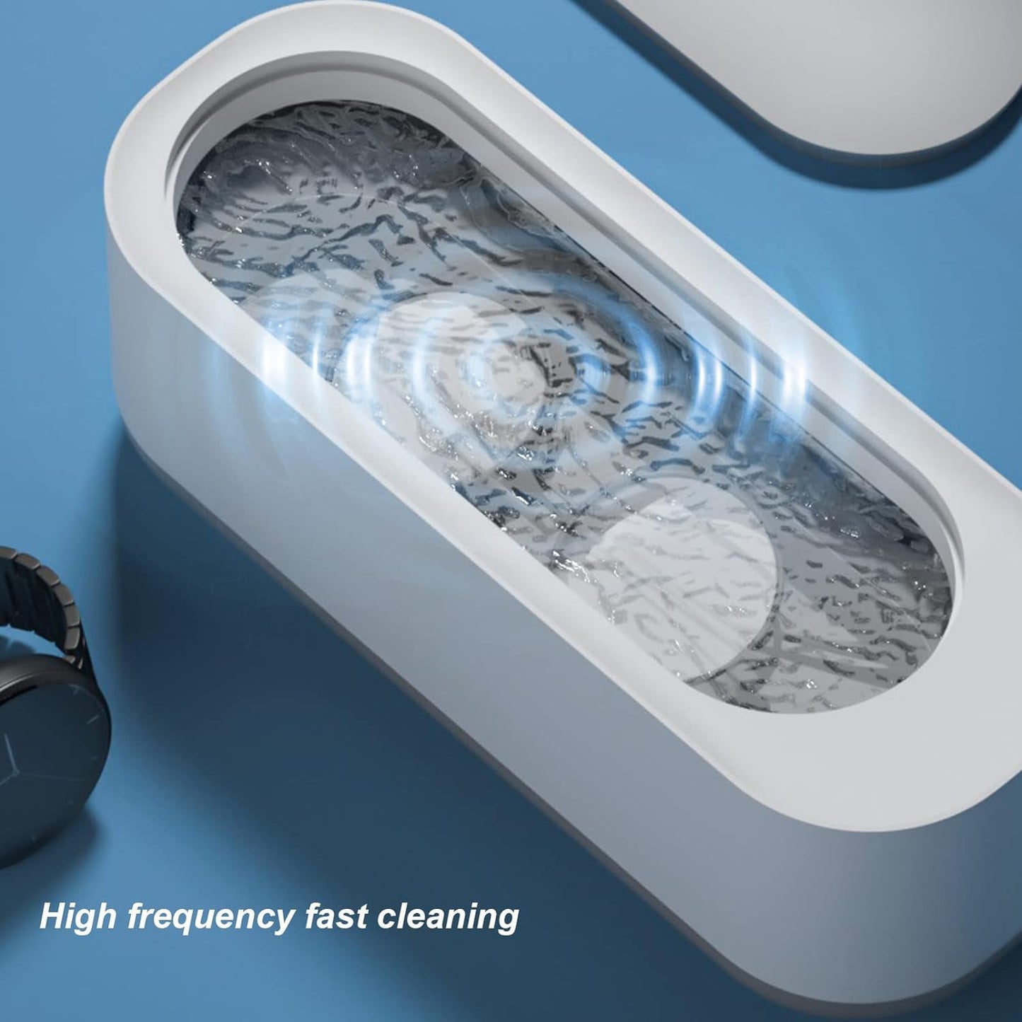 Ultrasonic Jewellery Cleaner Portable High-Frequency Cleaning Machine (Battery Not Included) signaturekarts