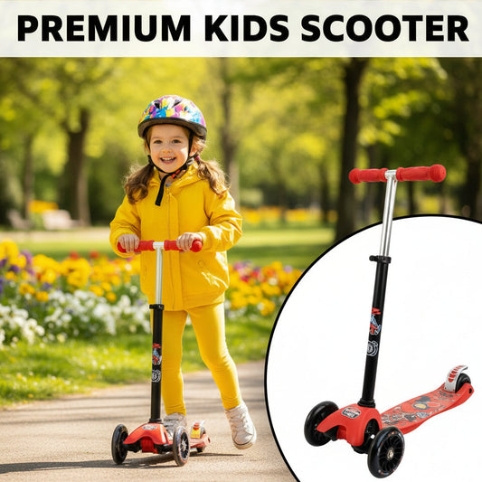 Kids 3-Wheel Leg Push Scooter with Adjustable Height (4–8 Years)