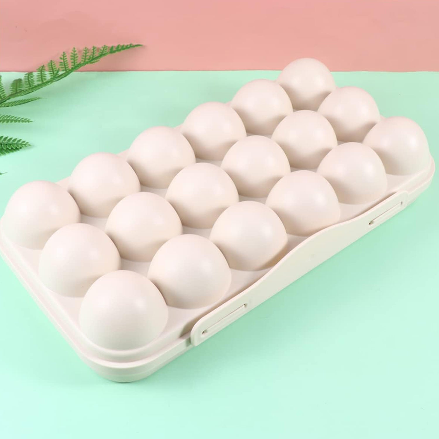 18 Grid Egg Holder Storage, Shock-Proof Egg Container with Buckle signaturekarts