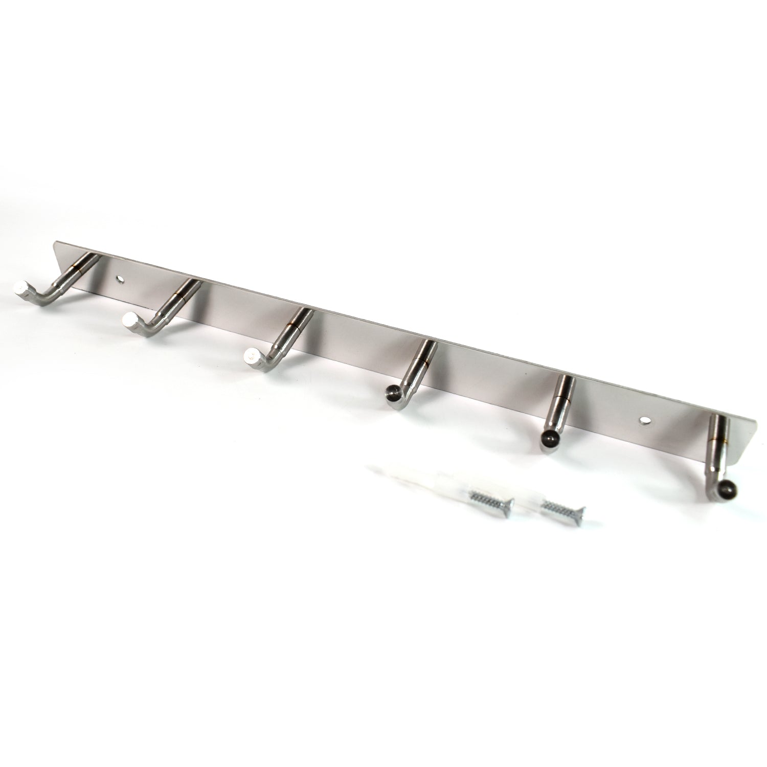 Stainless Steel Wall Mounted Coat 6 Hook Rack (32x3 / 1Pc) Signature kart