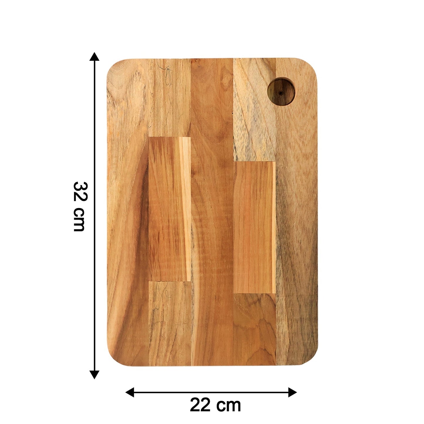 Apex Steel Oak Medium Cutting Board with Wooden Handle (1 Pc) signaturekarts
