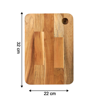 Apex Steel Oak Medium Cutting Board with Wooden Handle (1 Pc) signaturekarts