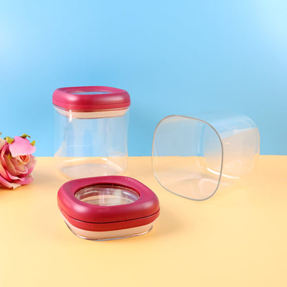 Supermom Transparent Twist Lock Kitchen Storage Container Set (Approx 800ML & 2Pc) Signature Kart