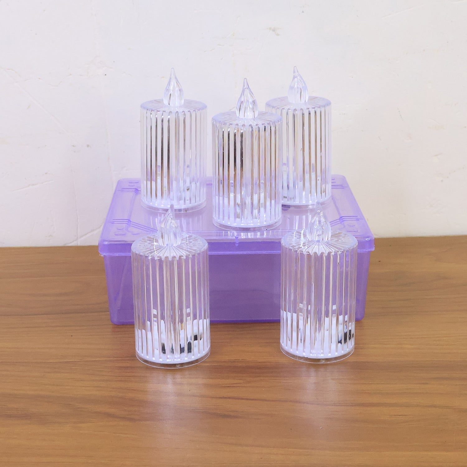 Premium Crystal Effect LED Flameless Candle Lights (5 Pc) signaturekarts