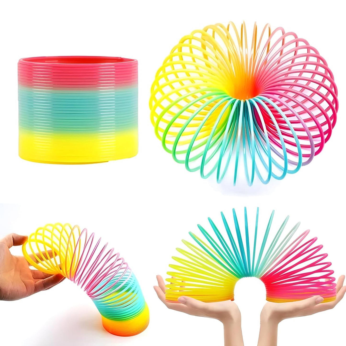 Rainbow Slinky Spring Toy – Compact Fun Toy for Kids & Adults, Gift-Friendly signaturekarts