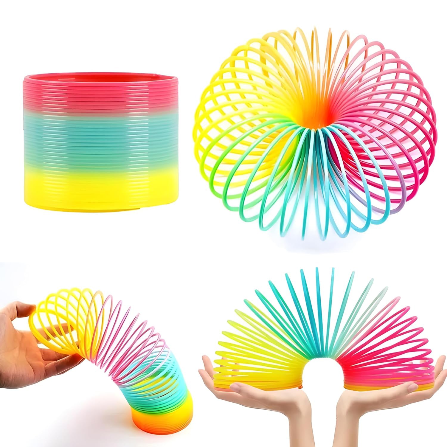 Rainbow Slinky Spring Toy – Compact Fun Toy for Kids & Adults, Gift-Friendly signaturekarts