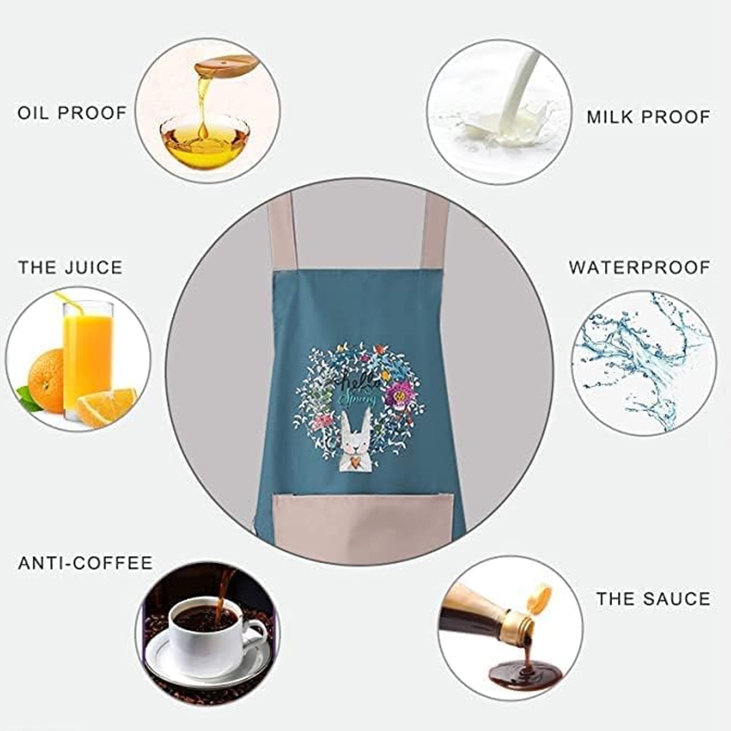 Multipurpose Kitchen Cooking Apron with Front Pocket (1 Pc) The Morsignaturekarts