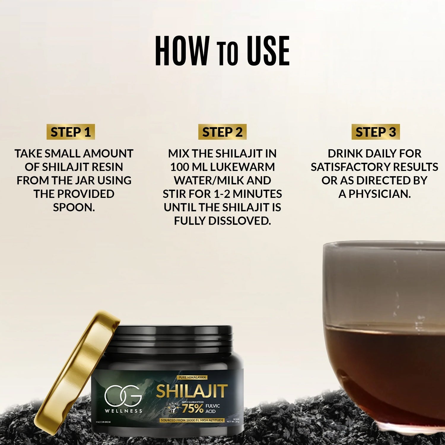 OG Wellness Pure Himalayan Shilajit Resin (20 GM / 1 Pc) signaturekarts