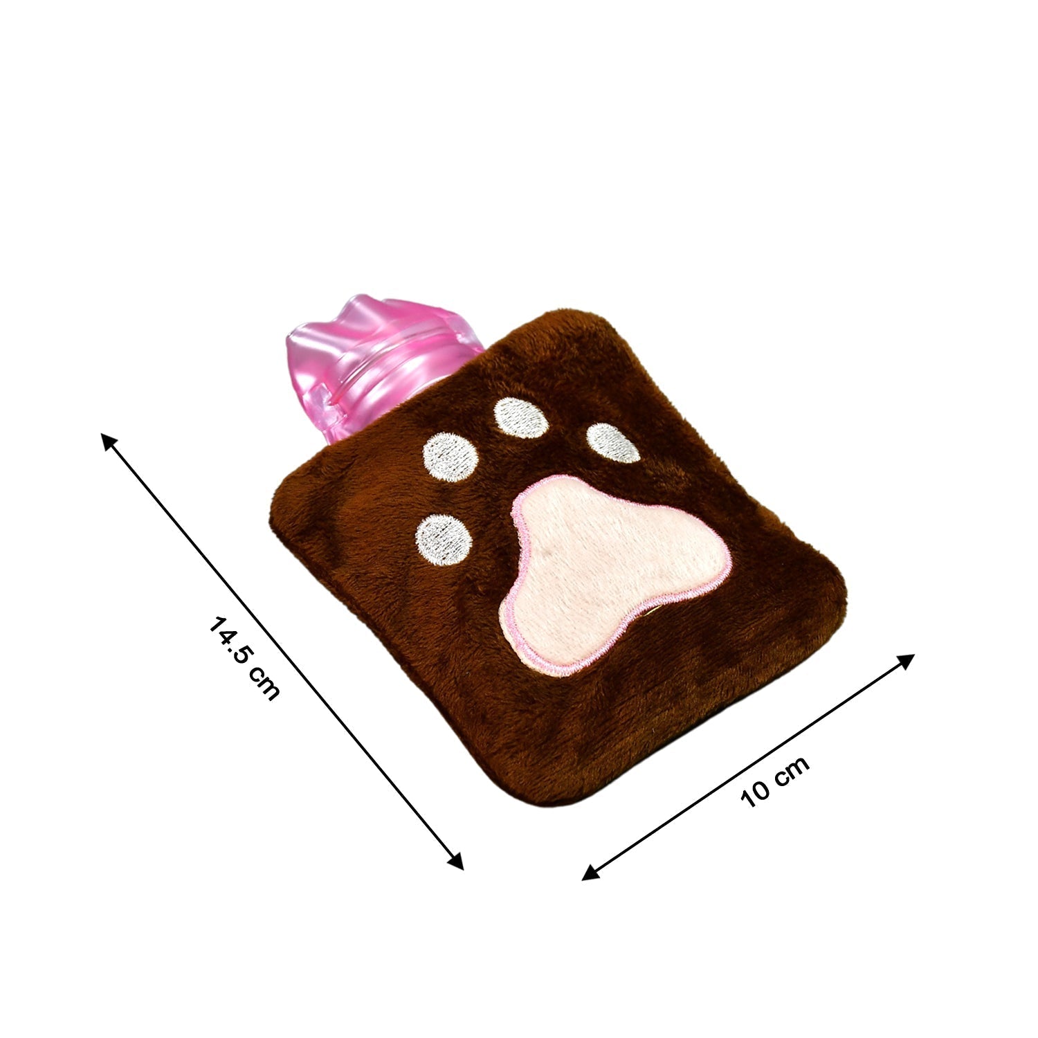 Paw Print Small Hot Water Bag with Cover for Pain Relief signaturekarts