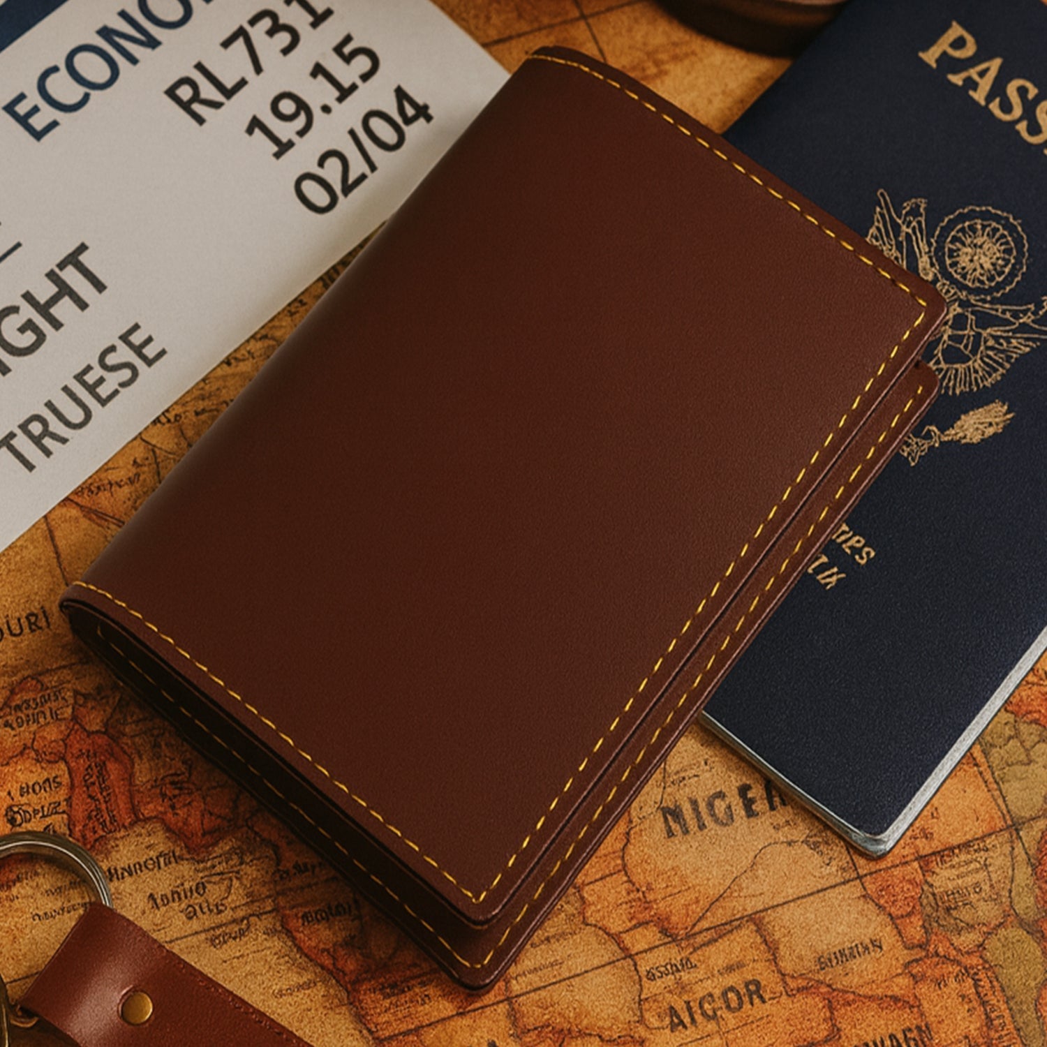 PU Leather Multipurpose Card Holder & Slim Travel Wallet (1 Pc) The Morsignaturekarts
