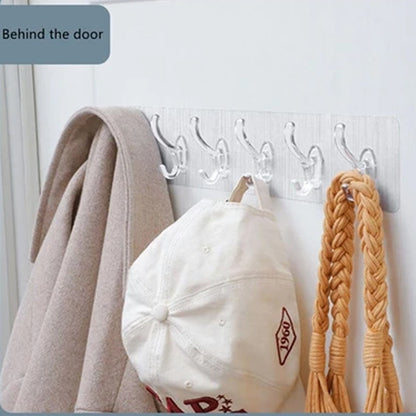 Adhesive Golden &  Transparent Heavy Duty Wall Hook Signaturekarts