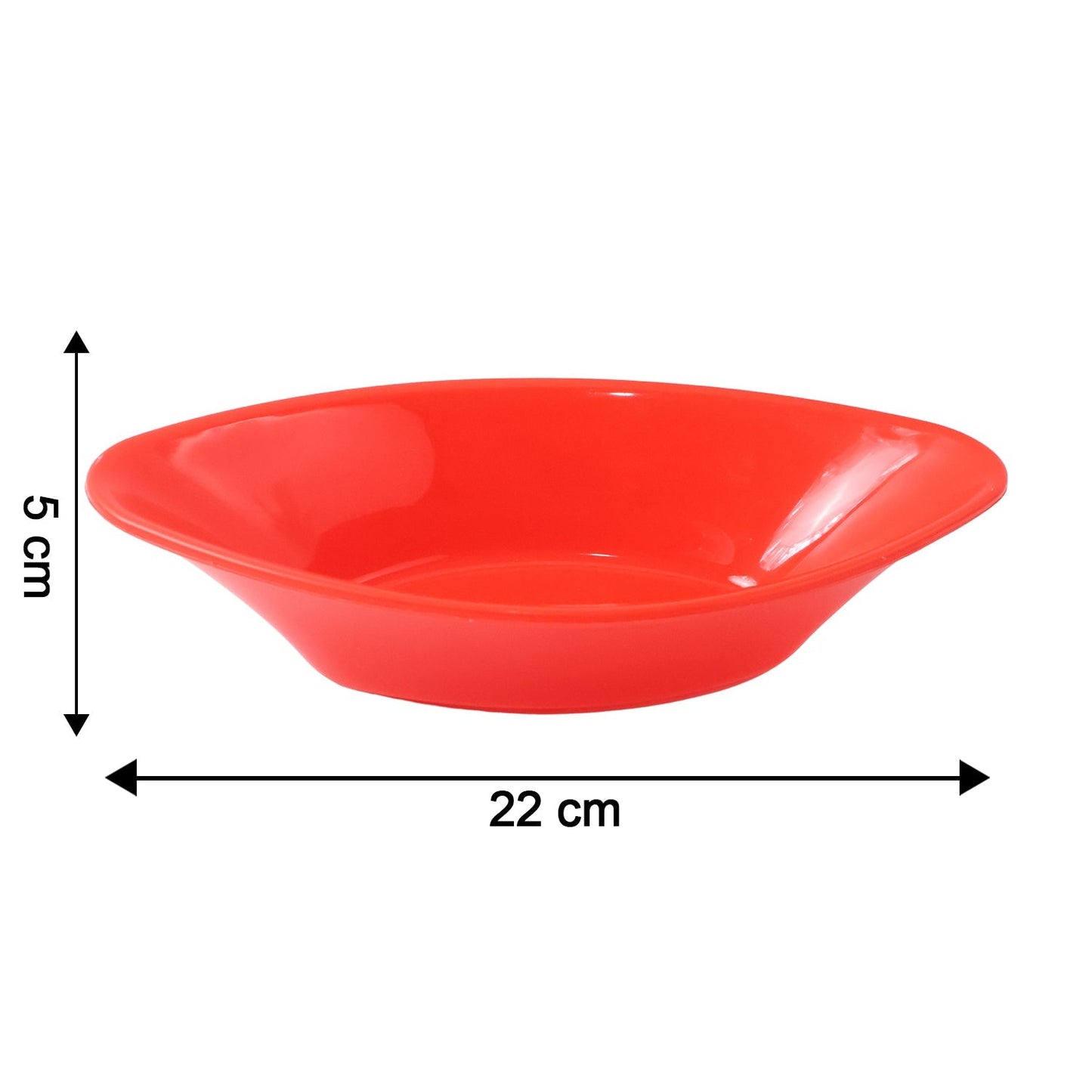 Plastic Marin Serving Bowl – Elegant Oval Deep Bowl (1 Pc / Red) signaturekarts