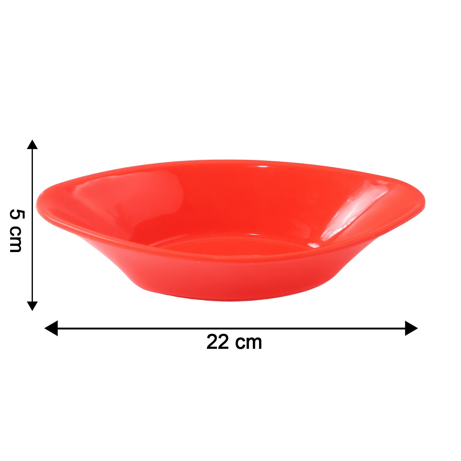 Plastic Marin Serving Bowl – Elegant Oval Deep Bowl (1 Pc / Red) signaturekarts