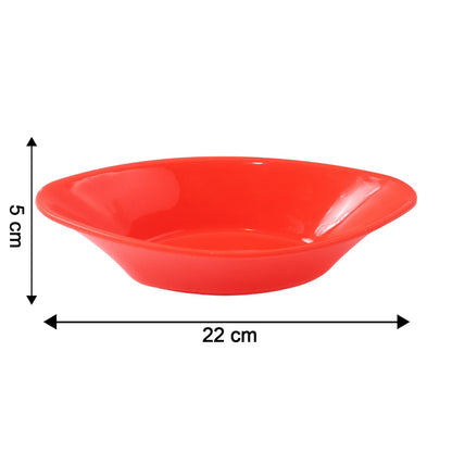Plastic Marin Serving Bowl – Elegant Oval Deep Bowl (1 Pc / Red) signaturekarts