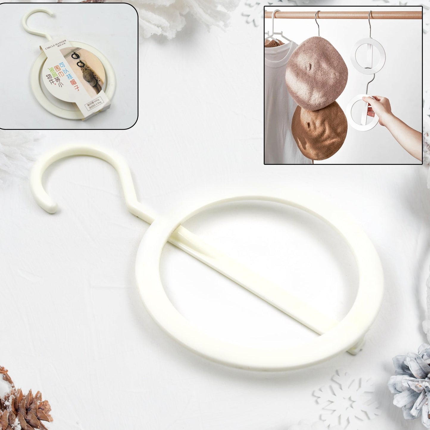 Plastic Circle Hanger for Hats, Towels & Bags (1 Pc) signaturekarts