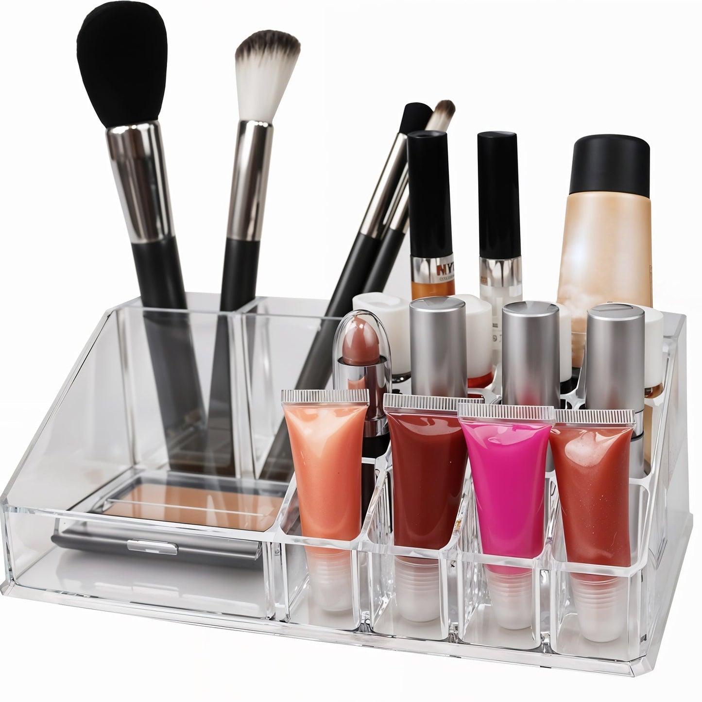 16 Compartment Cosmetic Makeup Jewellery Lipstick Storage Organiser Box Signature kart