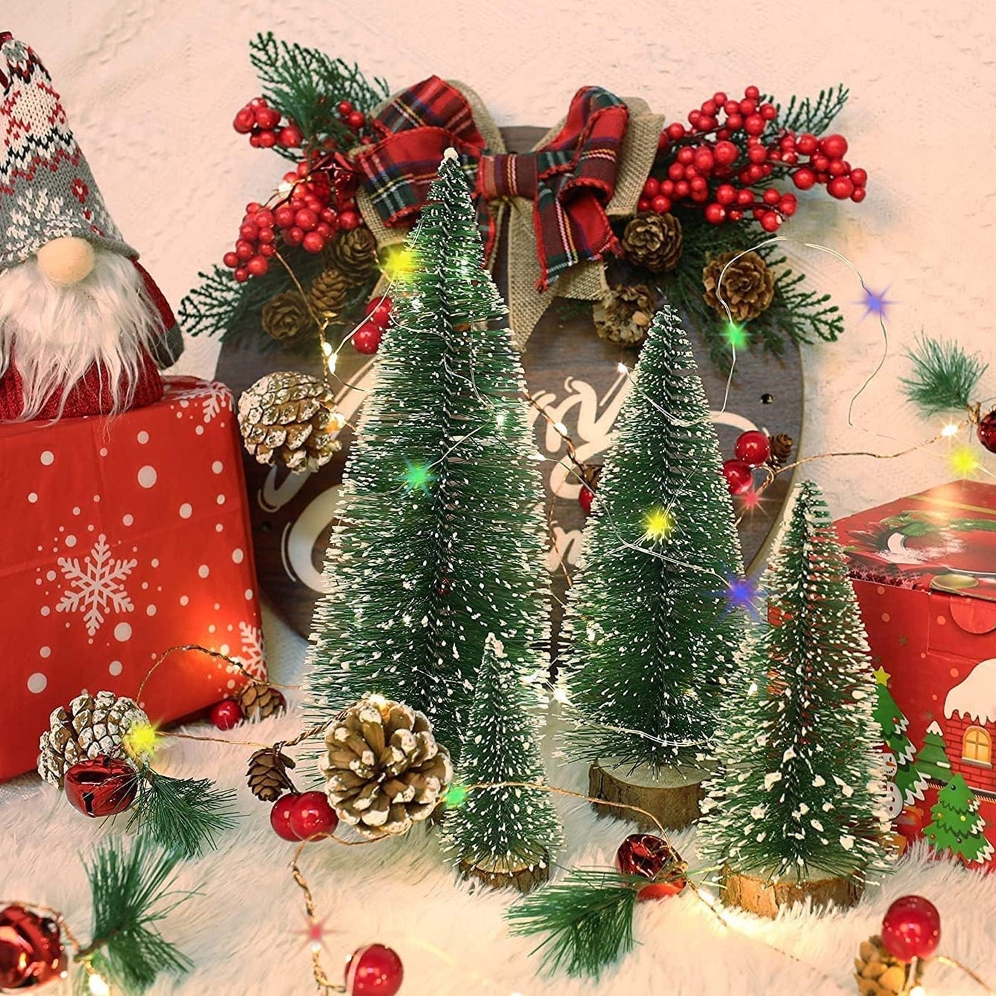 Mini Artificial Christmas Tree with Snow Effect (1 Pc) The Morsignaturekarts