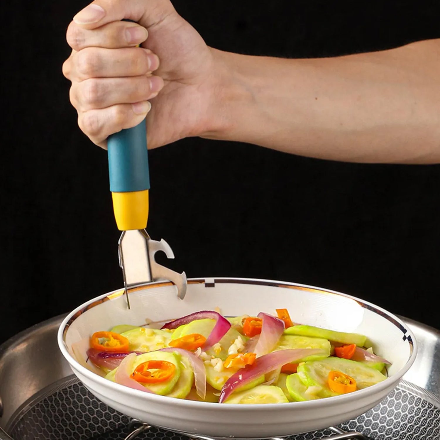 Multi-Functional Stainless Steel Hot Pot Gripper Clamp & Pan Lifter Tool (1 Pc) The Morsignaturekarts
