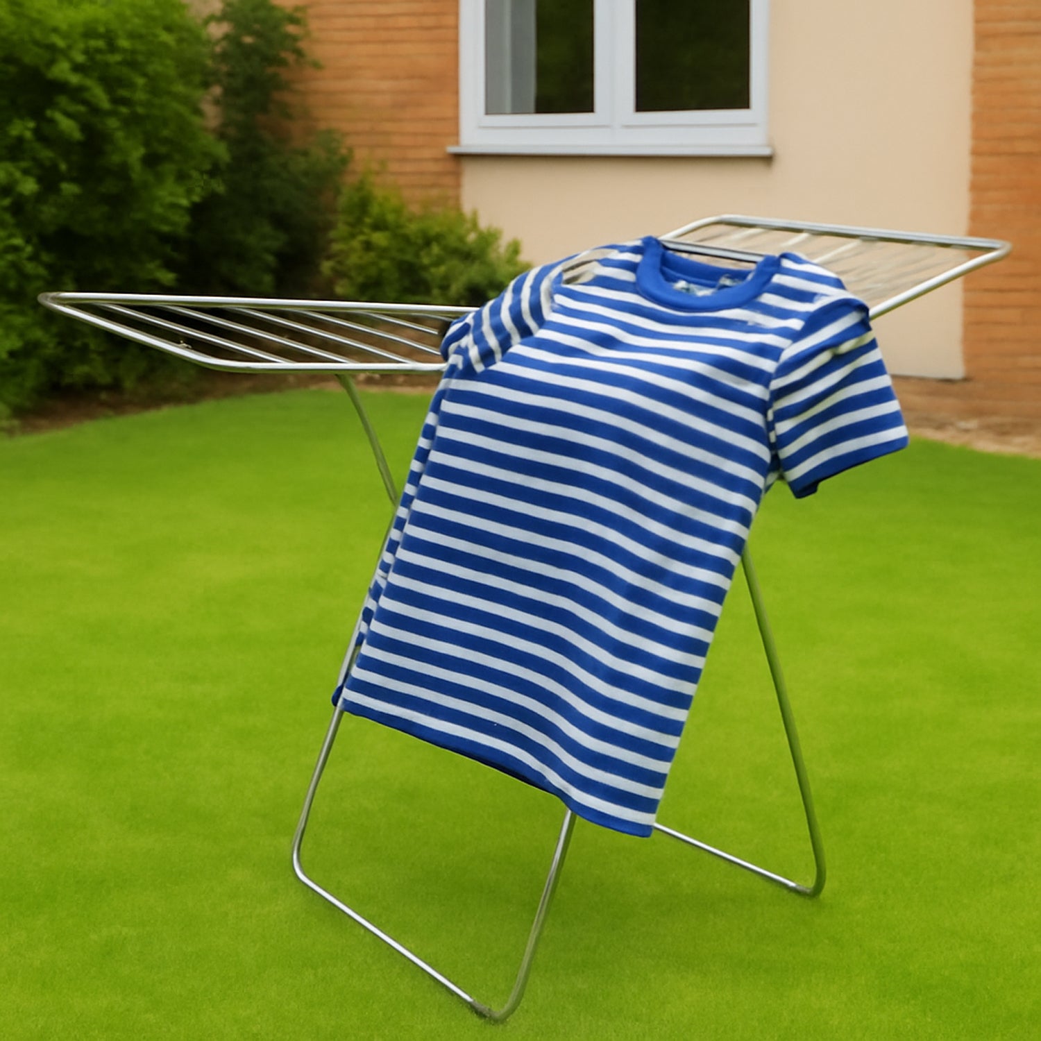 Supermom Premium Stainless Steel Heavy Duty Foldable Cloth Drying Stand (1 Pc) signaturekarts
