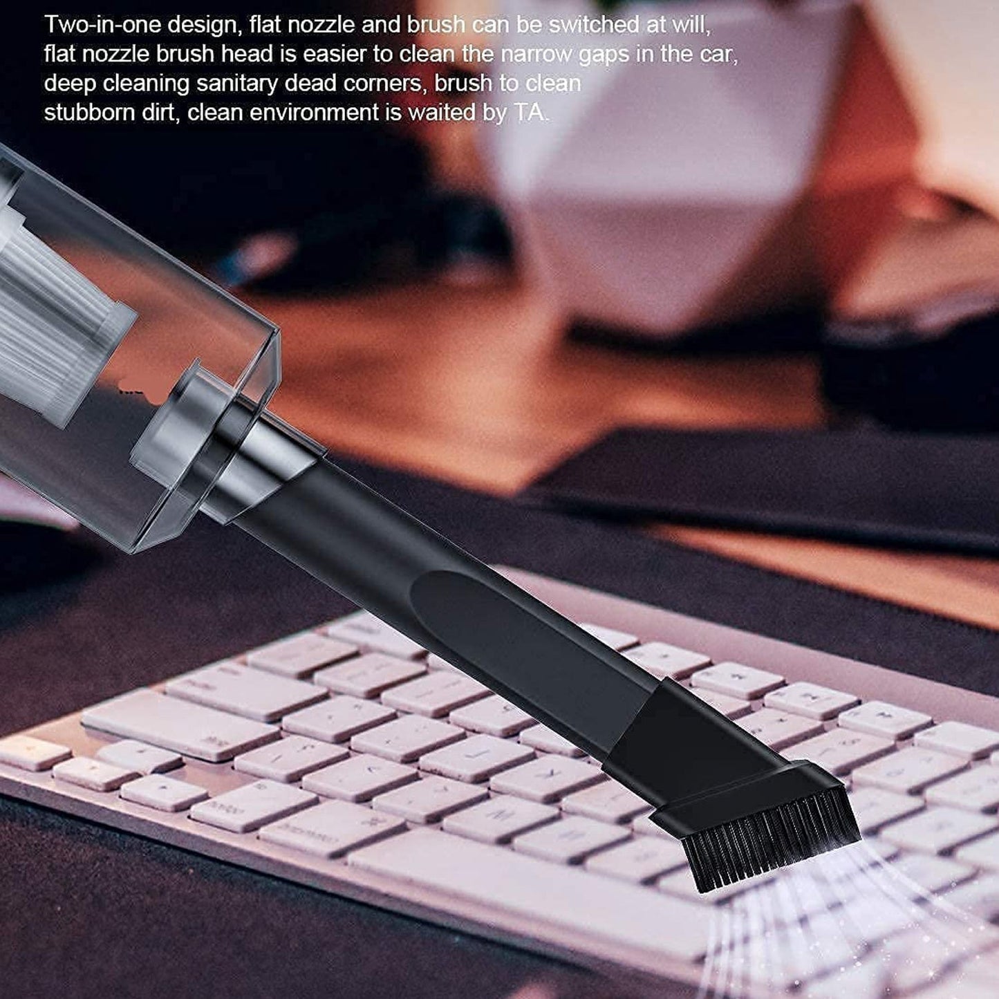 2 in 1 Wireless Vacuum Cleaner – 120W Handheld USB Rechargeable for Home & Car (1 Pc) signaturekarts