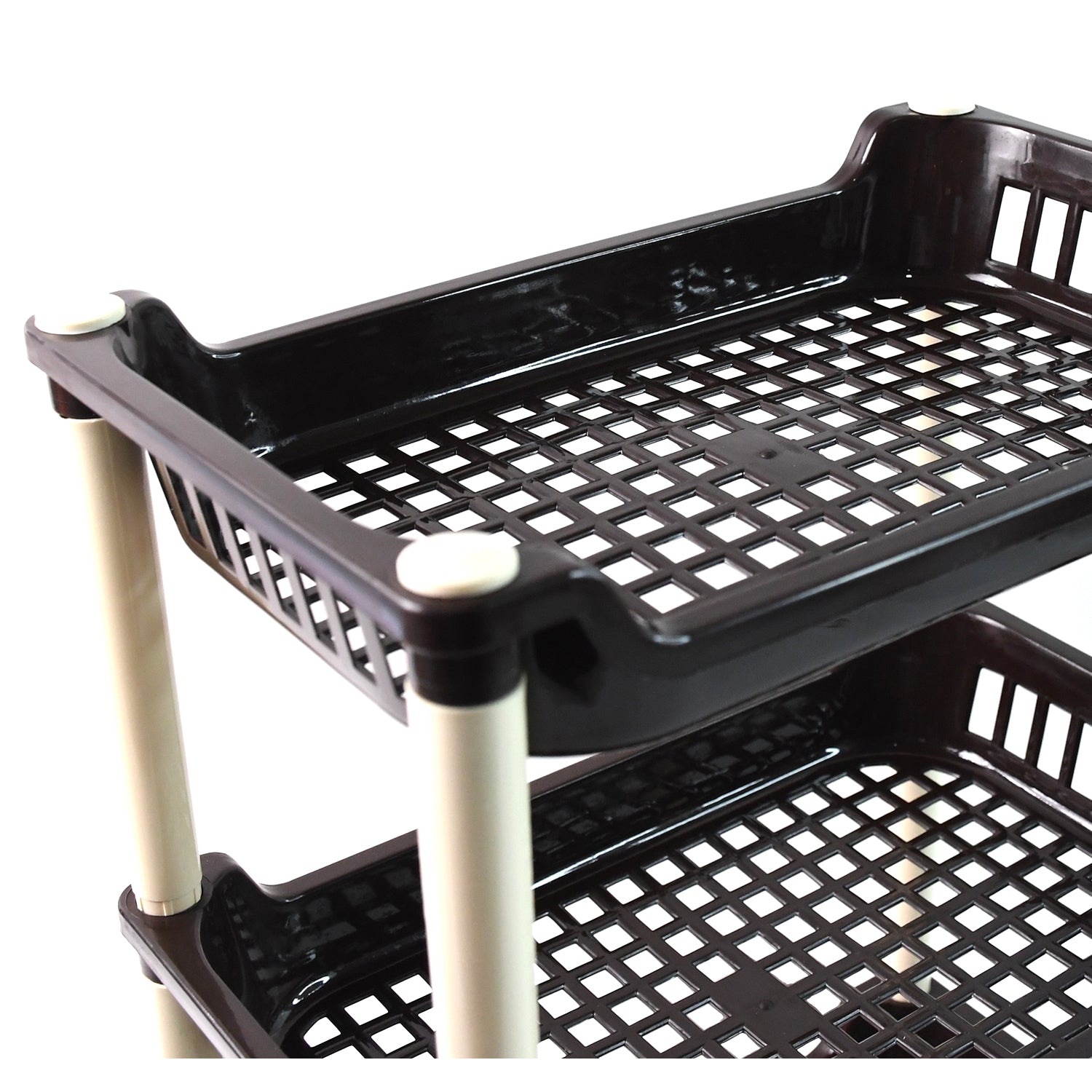 Apex Small Multiuse Plastic Storage Rack Organizer 3-Tier Signature kart