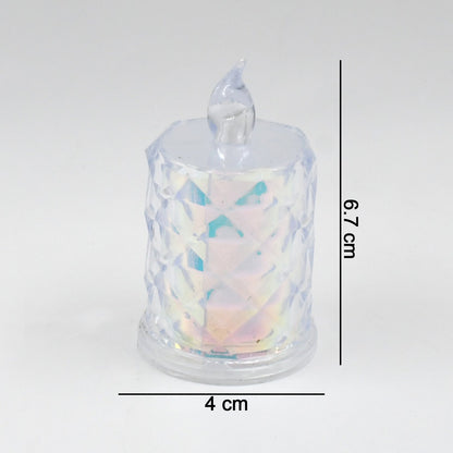 4 Pc Flameless and Smokeless Decorative Melting Candles LED Tea Light, Diwali Signaturekarts