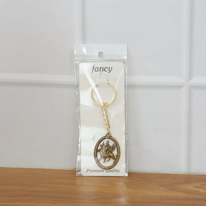 Premium Golden Metal Durga Maa Keychain (1 Pc) The Morsignaturekarts