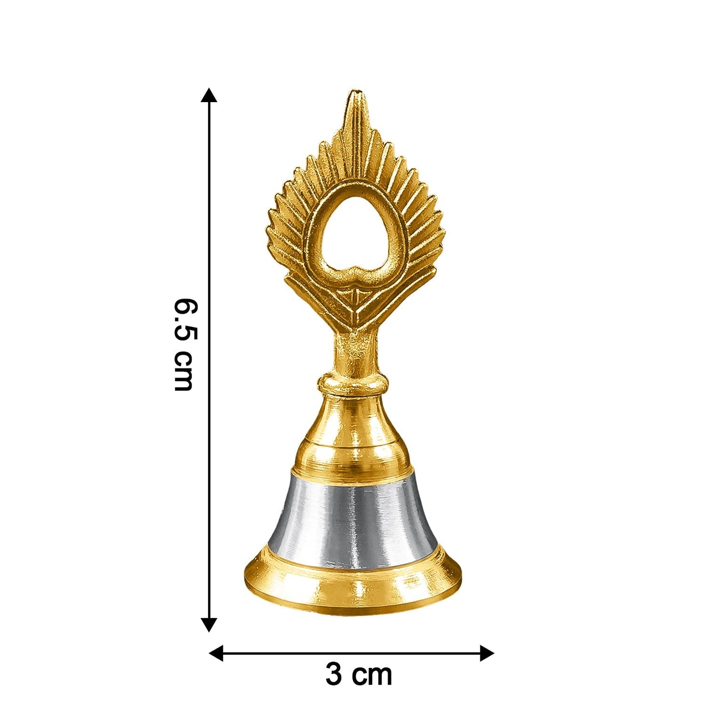 Brass and Steel Temple Ghanti (Pooja Bell) – Decorative Spiritual Accessory signaturekarts