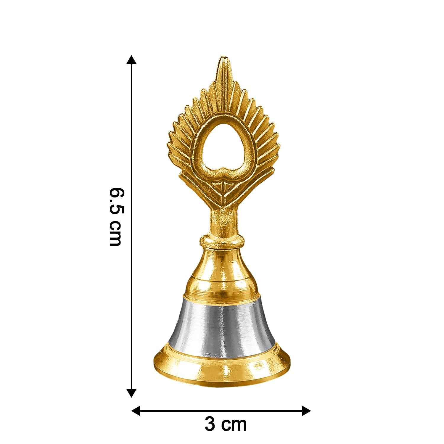 Brass and Steel Temple Ghanti (Pooja Bell) – Decorative Spiritual Accessory signaturekarts