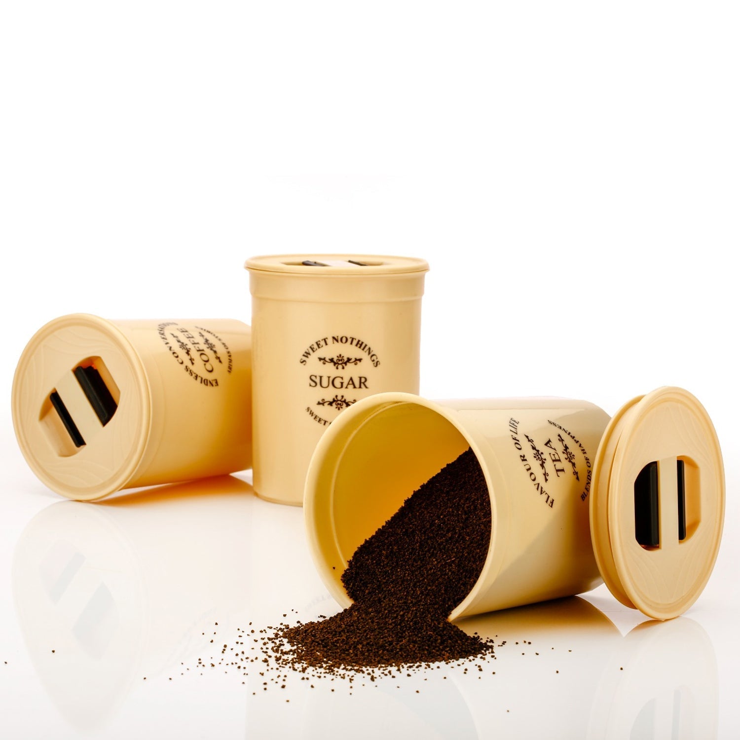 Airtight Containers – For Tea, Coffee, Sugar & More (3 Pcs Set) Signaturekarts