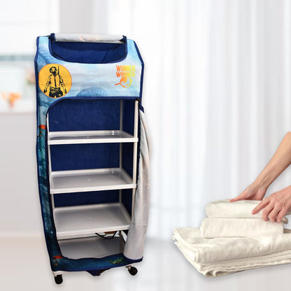 Multi Purpose Foldable Baby Wardrobe / Toy Box 5 Shelves Cartoon Printed Signature kart