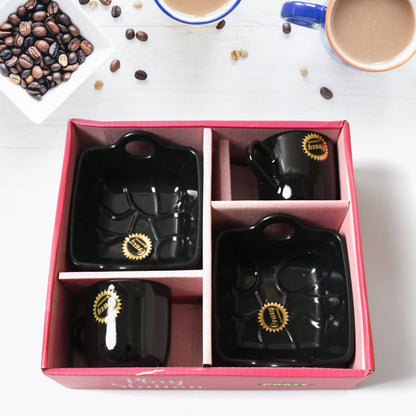 Play Station Ceramic Tea / cups / Mug Set With Handle Serving Bowl Milk Cup, Coffee Cup, Tea Cup, Breakfast Cup, Drinking Mug or Outdoor for Household, Gift for Birthday, Wedding Party (4 Pcs set) signaturekarts