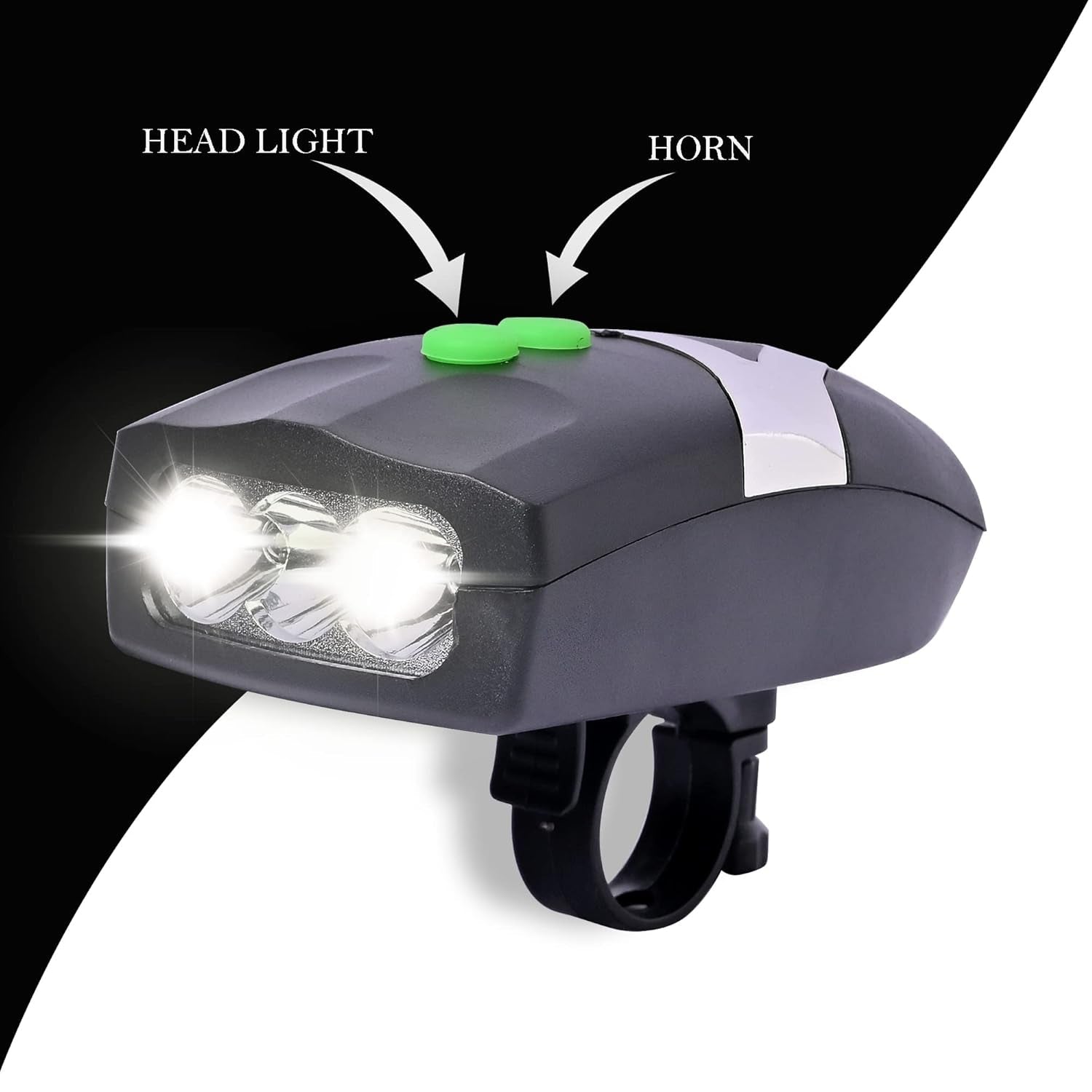 Bicycle 3 LED White Headlight Lamp (1 Pc / Battery not included) Signature kart