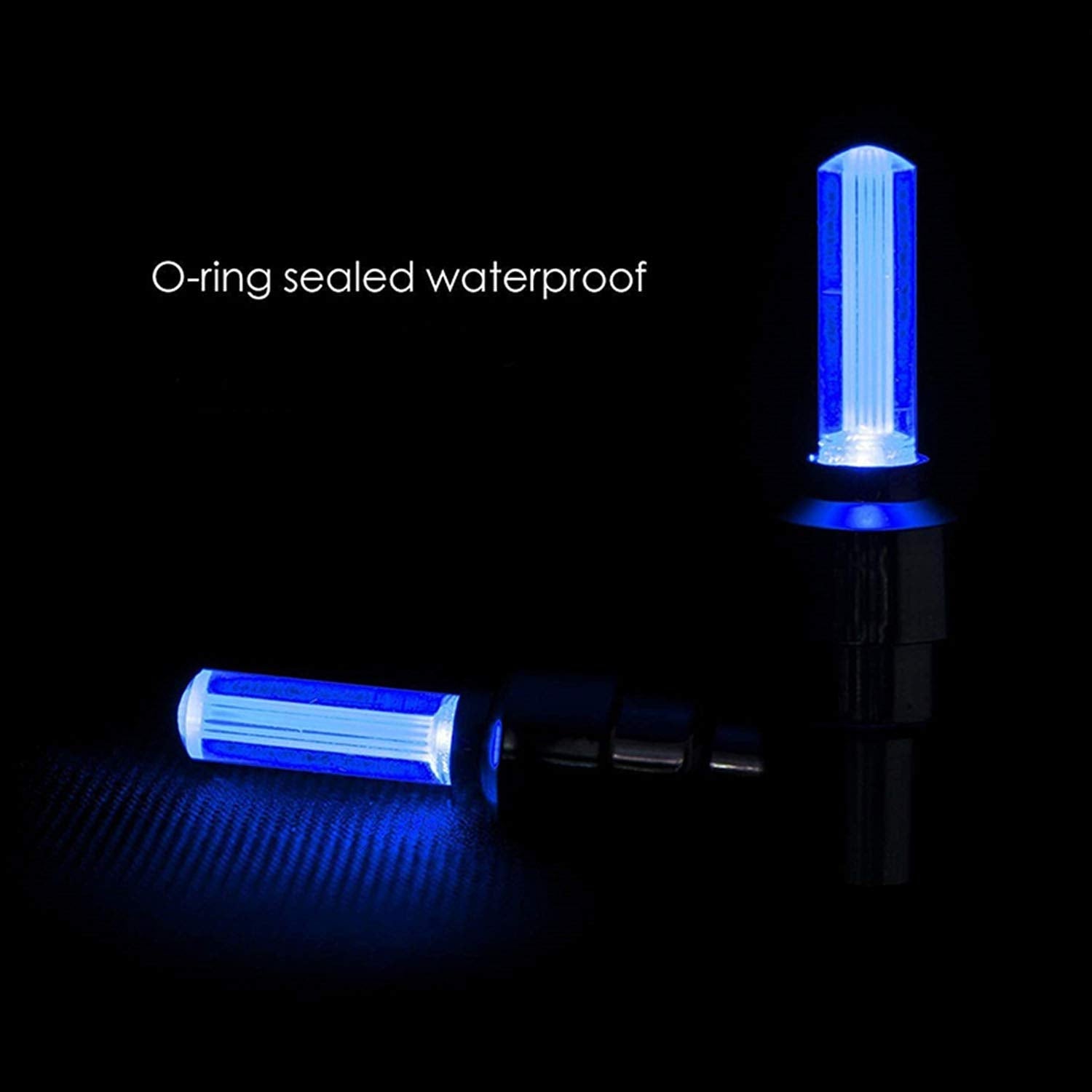 LED Flash Light lamp tyre Wheel Valve Sealing caps (2 Pc / Mix Color) Your Brand