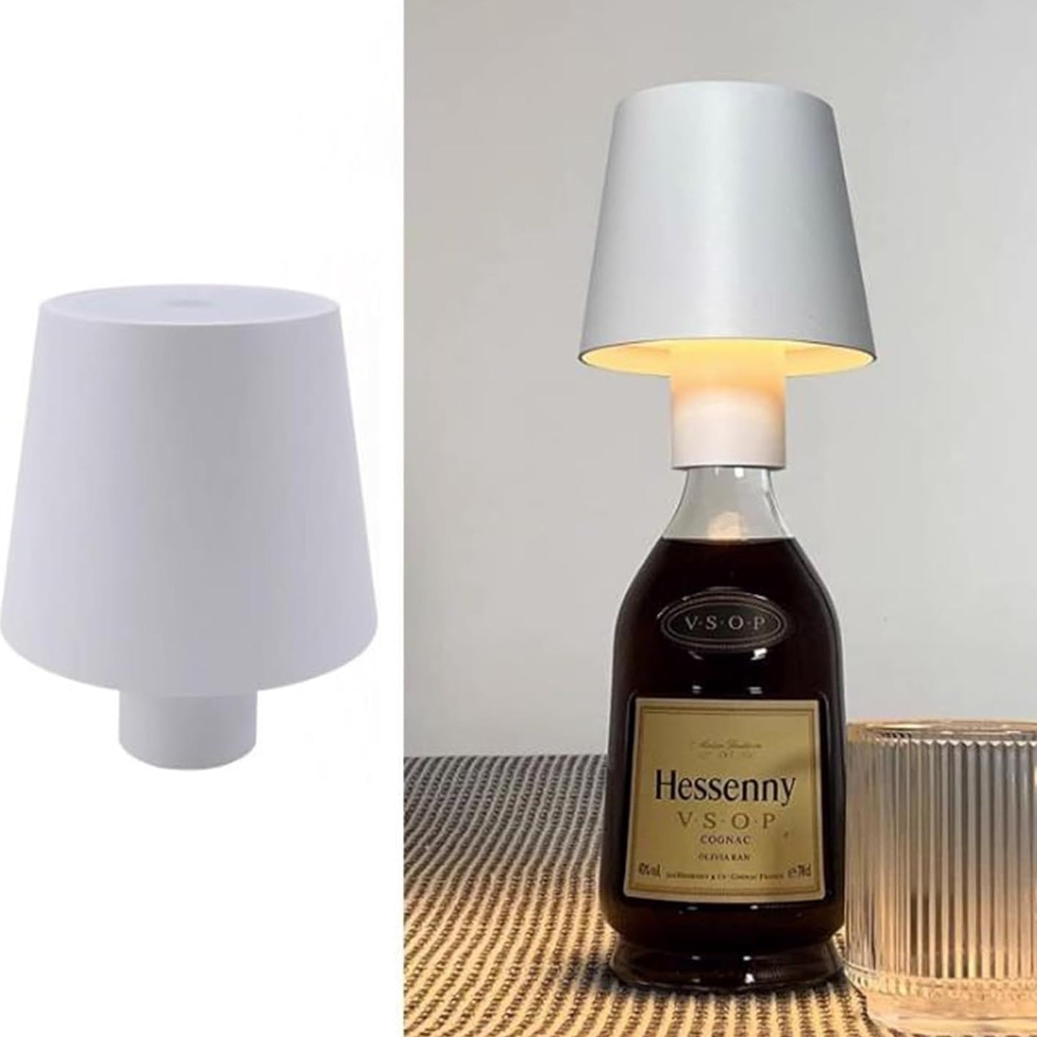 USB Rechargeable LED Bottle Lamp – 3-Color Dimmable Wireless Table Light (1 Pc) signaturekarts